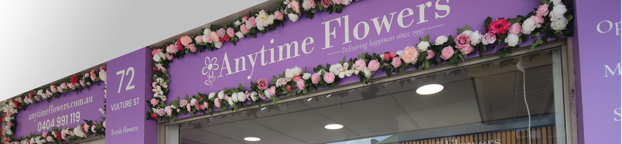 Anytime Flowers shop at 72 Vulture St West End Brisbane
