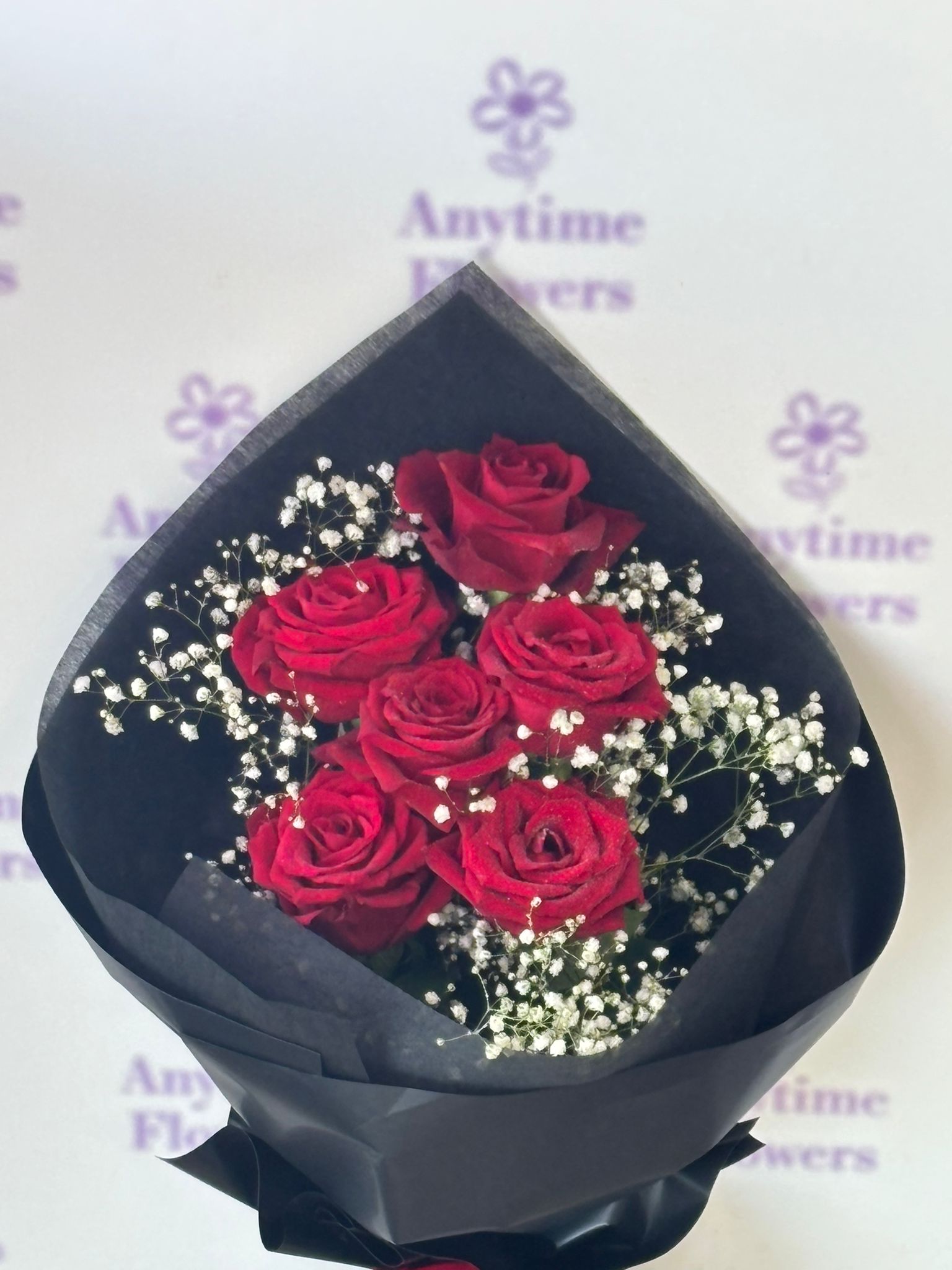 Half Dozen Red Roses Bouquet