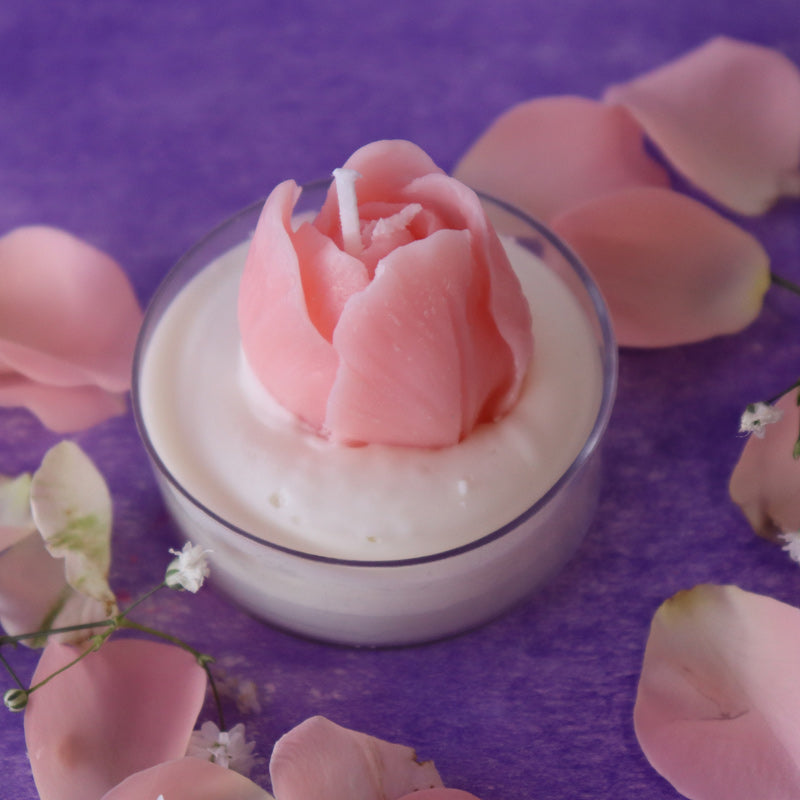 Scented Pink Rose Candle