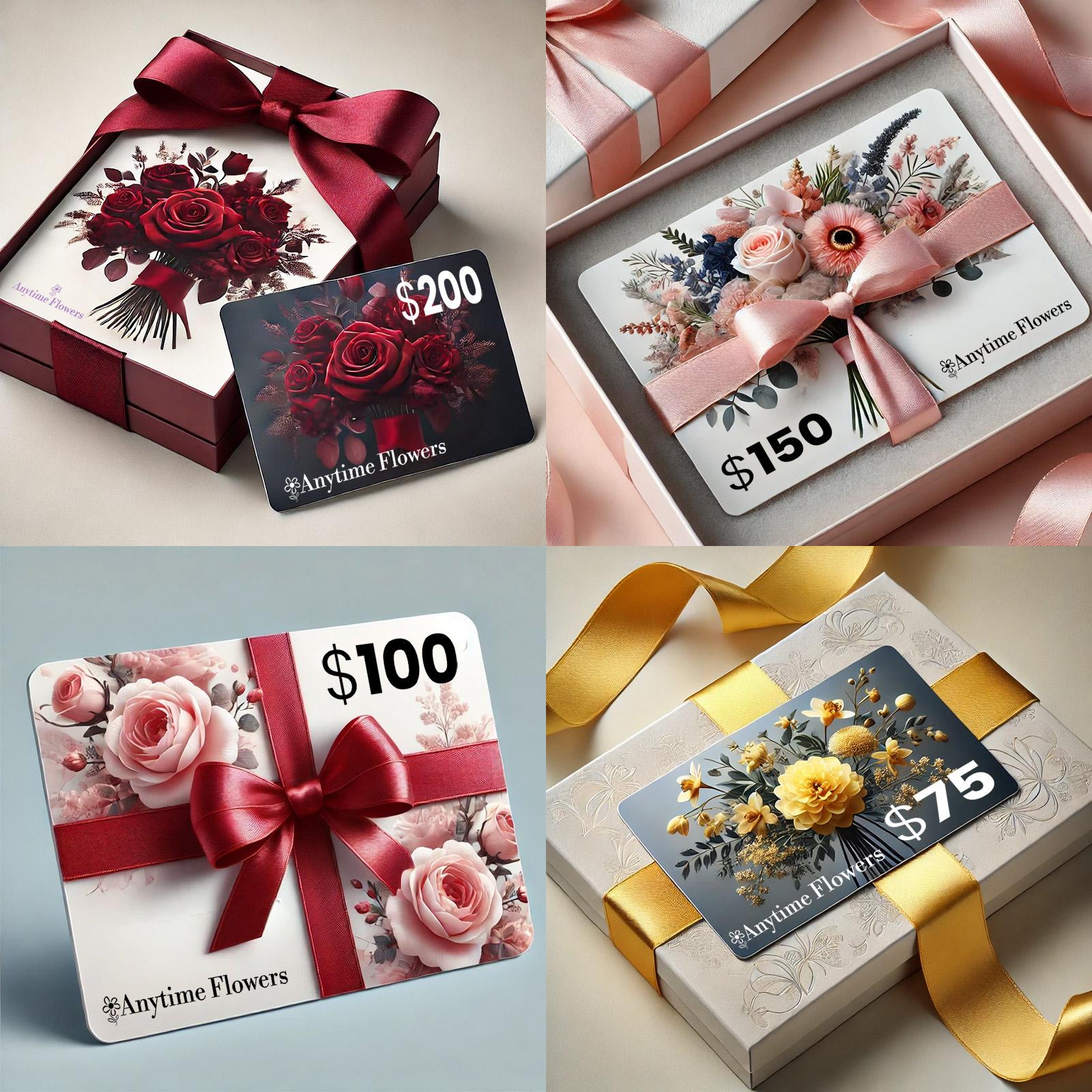 Gift Cards from $75 at Anytime Flowers West End Brisbane