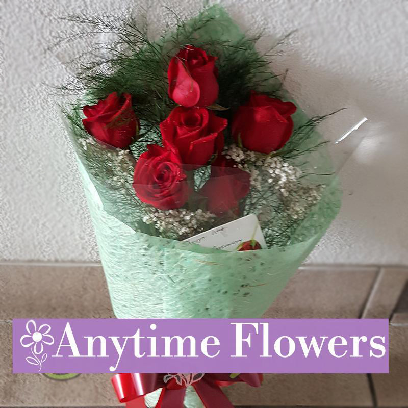 Classic Red Rose Wrap - Elegant Romantic Bouquet