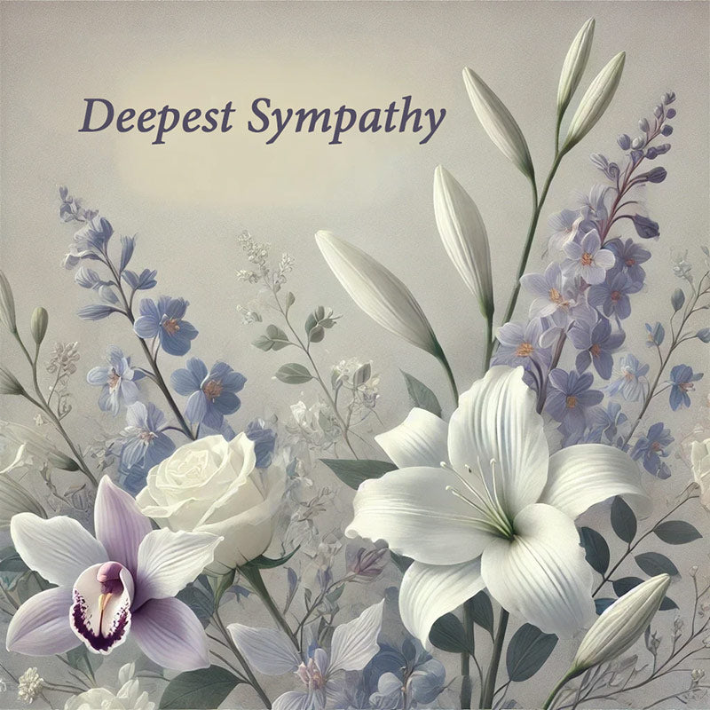 Sympathy card for flowers